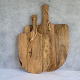 MANGO WOOD ROUNDED CUTTING BOARD SET