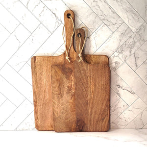 MANGO WOOD CUTTING BOARDS SQUARE SET