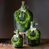 BOXWOOD WREATHS WITH IVORY RIBBON